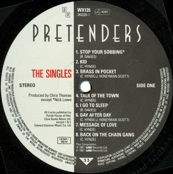 The Pretenders – The Singles LP vinyl record, image 3 of 6