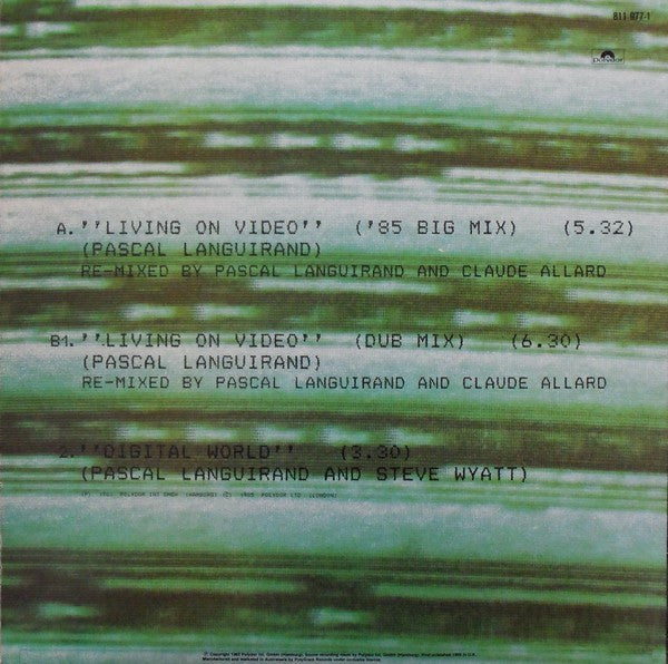 Trans-X – Living On Video ('85 Big Mix) 12" vinyl record, image 2 of 4