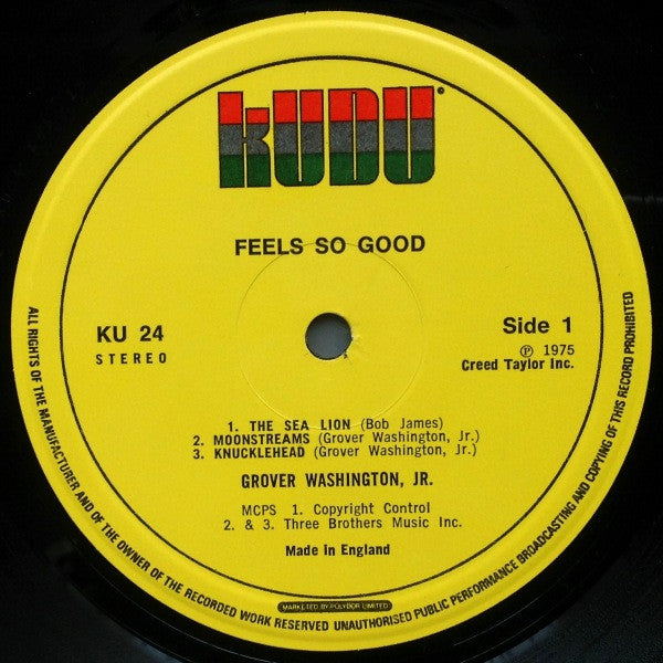 Grover Washington, Jr. – Feels So Good LP vinyl record, image 3 of 4