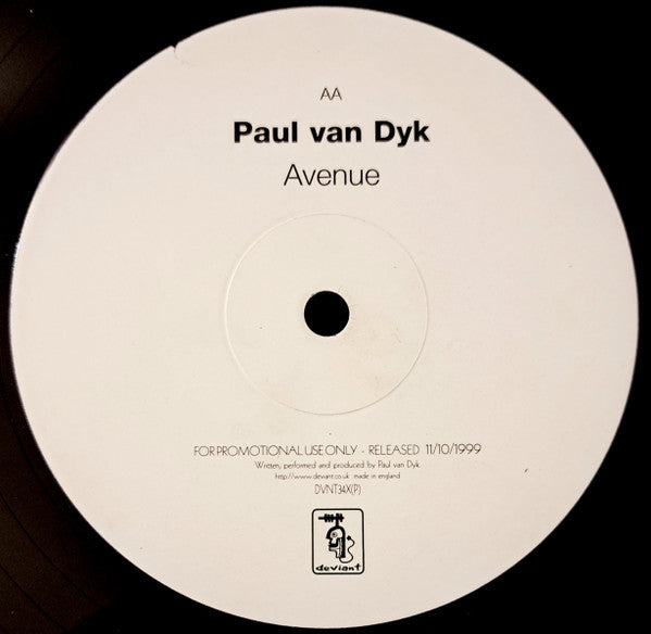 Paul van Dyk – Avenue 12" vinyl record, image 1 of 2