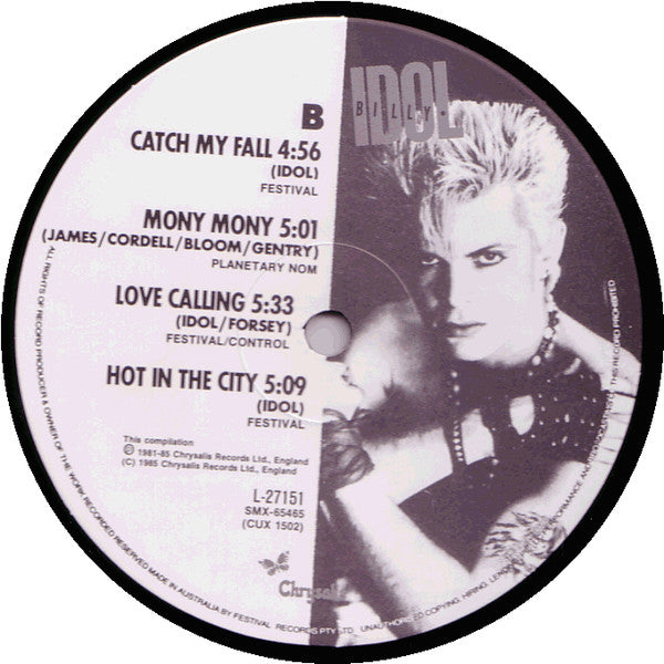 Billy Idol – Vital Idol LP vinyl record, image 4 of 4
