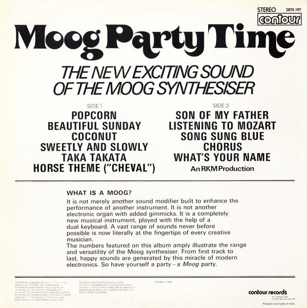 Unknown Artist – Moog Party Time LP vinyl record, image 2 of 5