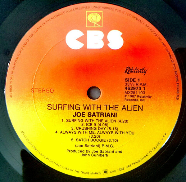 Joe Satriani – Surfing With The Alien LP vinyl record, image 3 of 7
