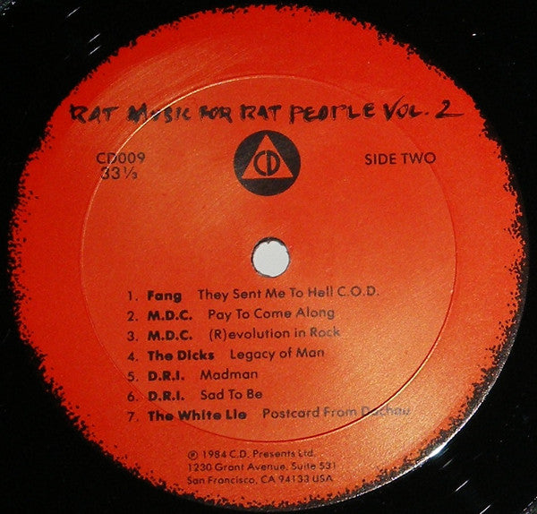 Various – Rat Music For Rat People Vol. 2 LP vinyl record, image 4 of 8