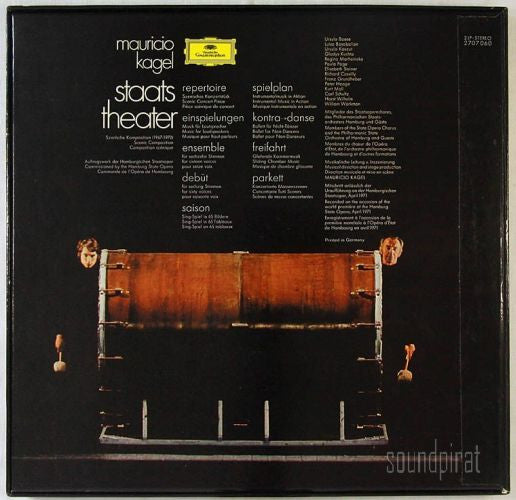 Mauricio Kagel – Staatstheater (2xLP) LP vinyl record, image 2 of 2