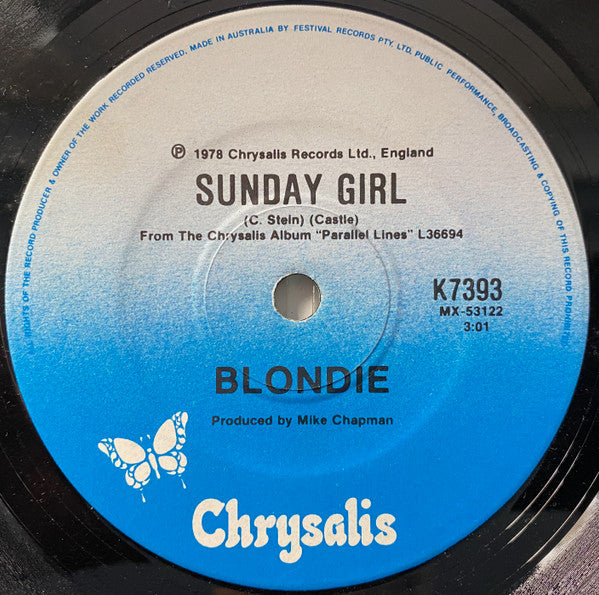Blondie – Heart Of Glass 7" vinyl record, image 2 of 4