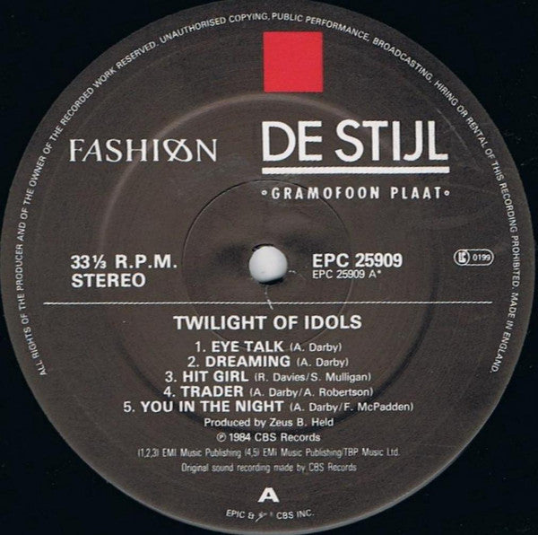 Fashion – Twilight Of Idols LP vinyl record, image 3 of 6