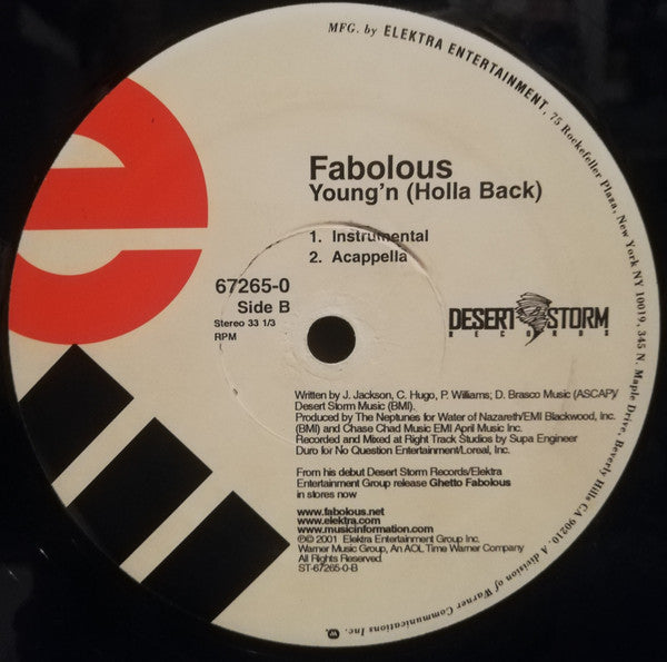 Fabolous – Young'n (Holla Back) 12" vinyl record, image 3 of 3