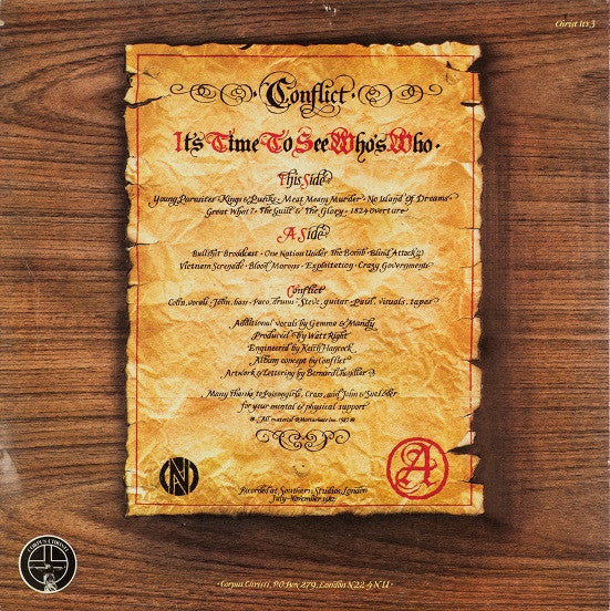Conflict – It's Time To See Who's Who LP vinyl record, image 4 of 6