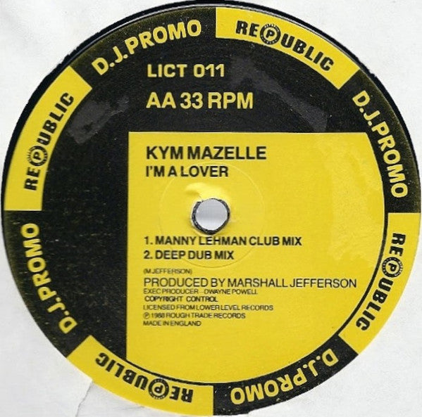 Kym Mazelle – I'm A Lover 12" vinyl record