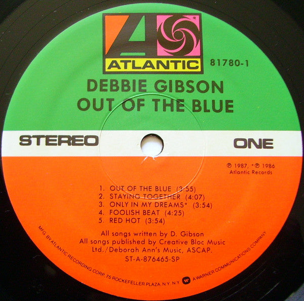 Debbie Gibson – Out Of The Blue LP vinyl record, image 3 of 6