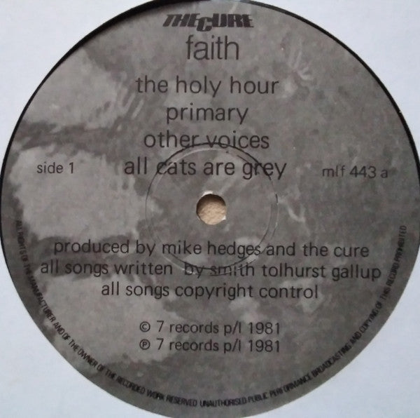 The Cure – Faith LP vinyl record, image 4 of 9