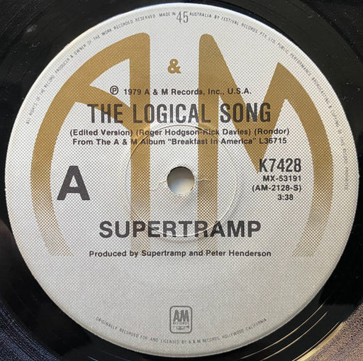 Supertramp – The Logical Song 7" vinyl record, image 1 of 2