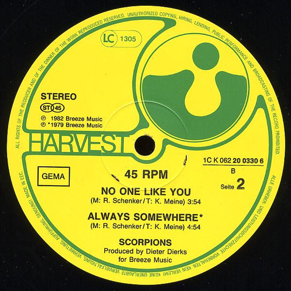Scorpions – Still Loving You 12" vinyl record, image 4 of 4