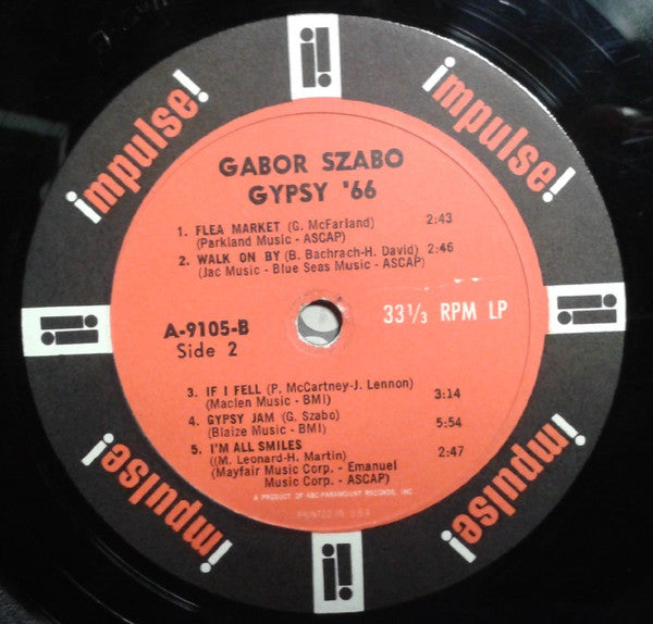 Gabor Szabo, Gary McFarland & Co. – Gypsy '66 LP vinyl record, image 6 of 6
