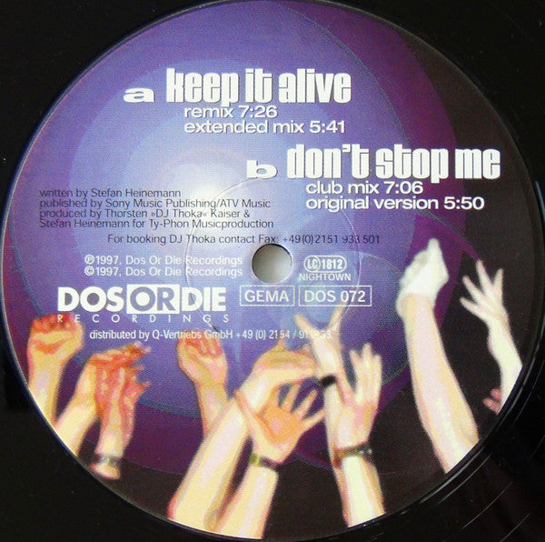 DJ Thoka – Keep It Alive 12" vinyl record, image 2 of 3