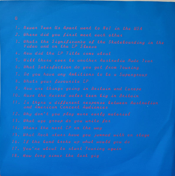 INXS – Interview 1988 7" vinyl record, image 4 of 4