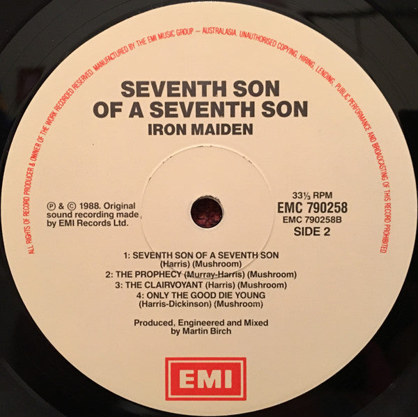 Iron Maiden – Seventh Son Of A Seventh Son LP vinyl record, image 4 of 6