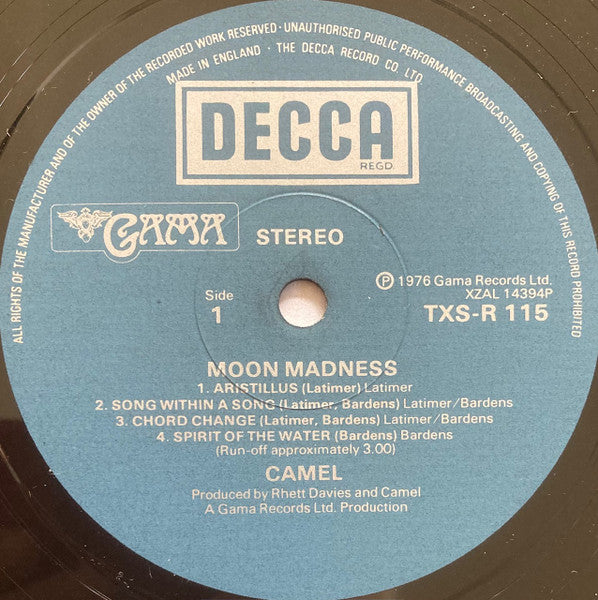 Camel – Moonmadness LP vinyl record, image 5 of 10