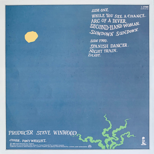 Steve Winwood – Arc Of A Diver LP vinyl record, image 2 of 6