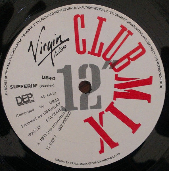 UB40 – Red Red Wine 12" vinyl record, image 4 of 4