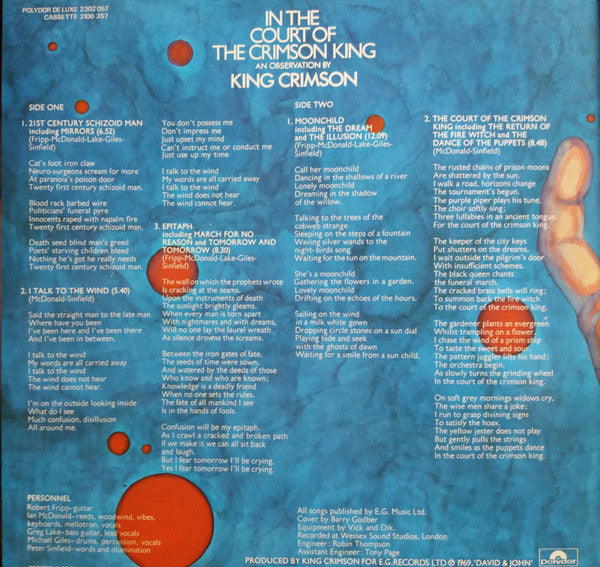 King Crimson – In The Court Of The Crimson King (An Observation By King Crimson) LP vinyl record, image 2 of 7