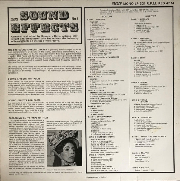 No Artist – Sound Effects No. 1 LP vinyl record, image 2 of 4