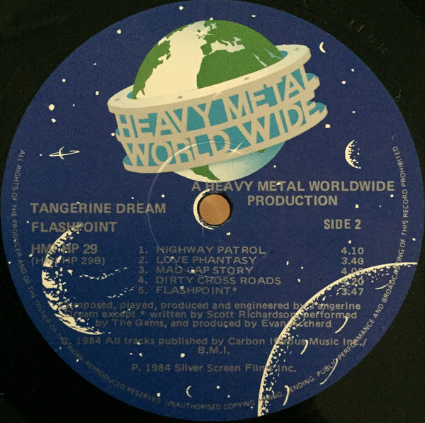 Tangerine Dream – Flashpoint LP vinyl record, image 4 of 4