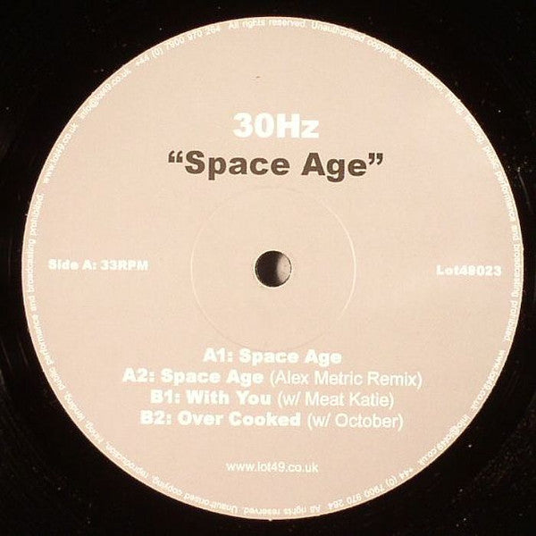 30Hz – Space Age 12" vinyl record, image 5 of 5