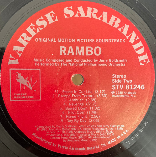 Jerry Goldsmith – Rambo: First Blood Part II (Original Motion Picture Soundtrack) LP vinyl record, image 4 of 4