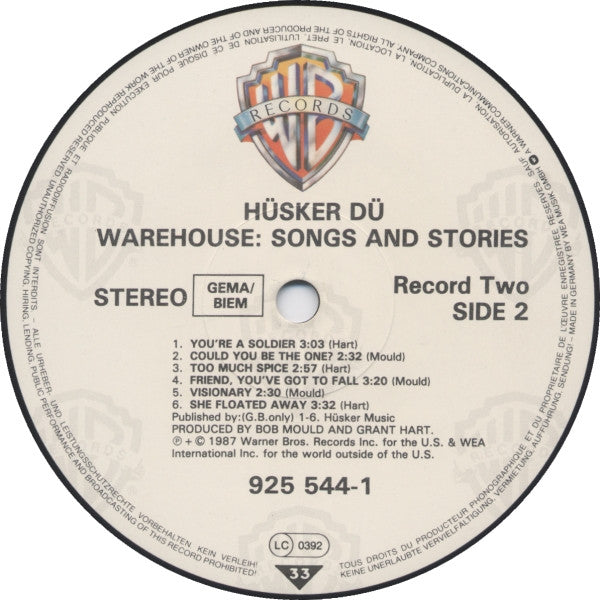 Hüsker Dü – Warehouse: Songs And Stories (2xLP) LP vinyl record, image 4 of 10