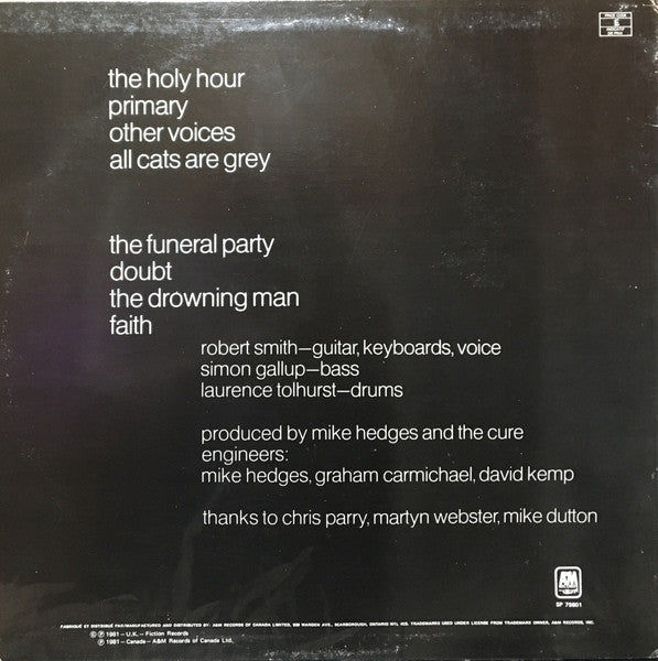 The Cure – Faith LP vinyl record, image 2 of 4