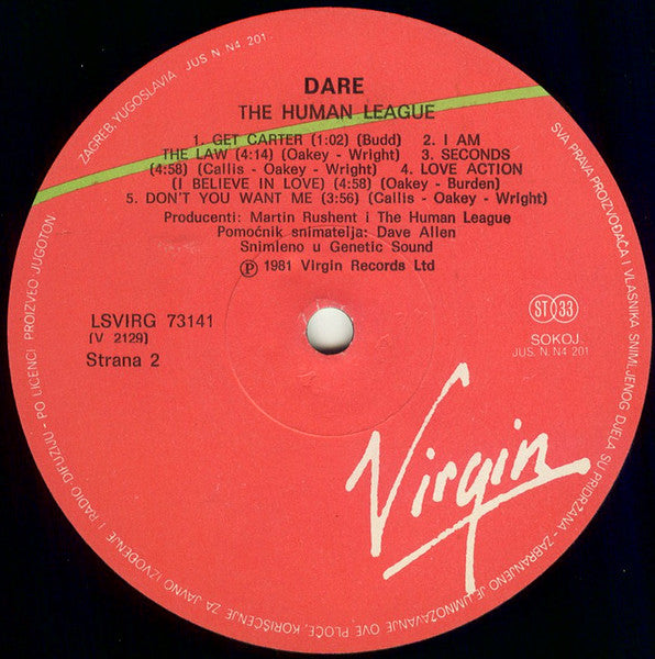 The Human League – Dare! LP vinyl record, image 4 of 6