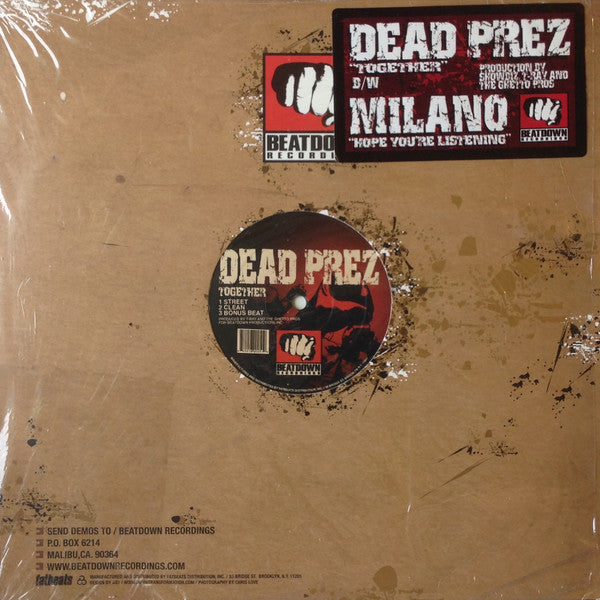 Dead Prez, Milano – Together B/W Hope You're Listening 12" vinyl record, image 1 of 3