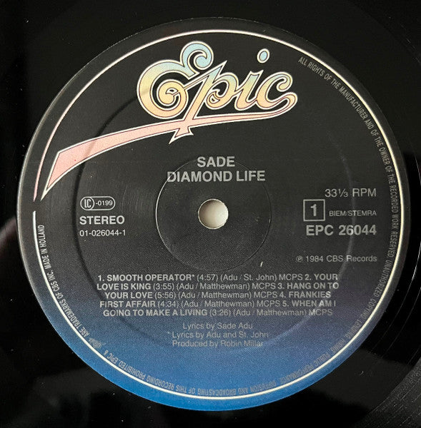 Sade – Diamond Life LP vinyl record, image 4 of 10