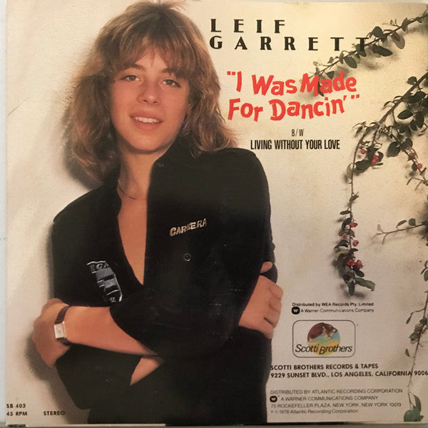 Leif Garrett – I Was Made For Dancin' / Living Without Your Love 7" vinyl record, image 2 of 4