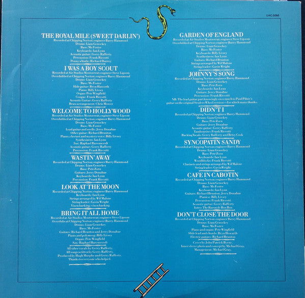 Gerry Rafferty – Snakes And Ladders LP vinyl record, image 5 of 6