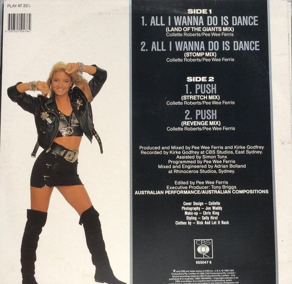 Collette – All I Wanna Do Is Dance 12" vinyl record, image 3 of 5