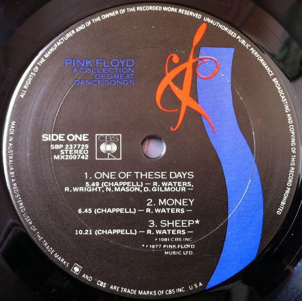 Pink Floyd – A Collection Of Great Dance Songs LP vinyl record, image 3 of 6