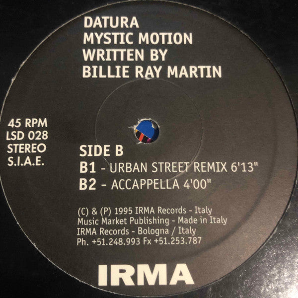 Datura – Mystic Motion (The Remixes) 12" vinyl record, image 2 of 2