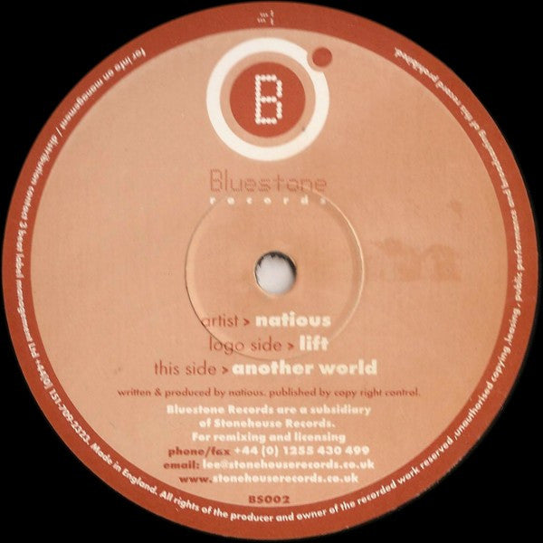 Natious – Lift / Another World 12" vinyl record, image 2 of 3