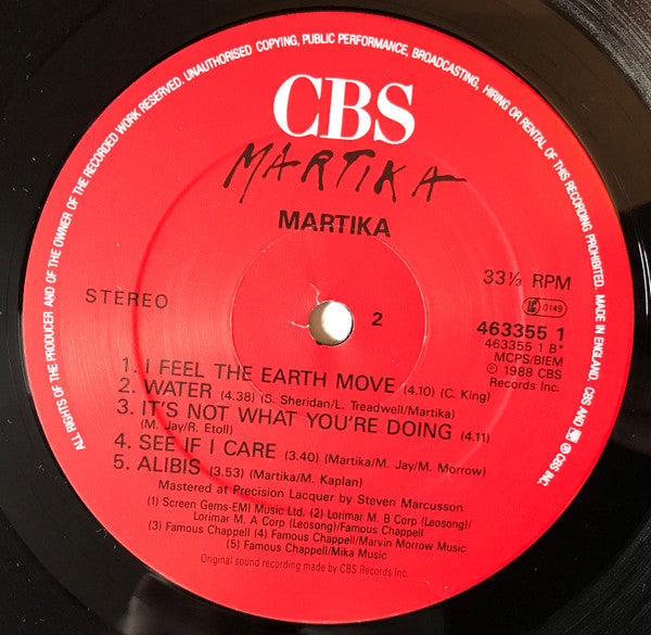 Martika – Martika LP vinyl record, image 3 of 6