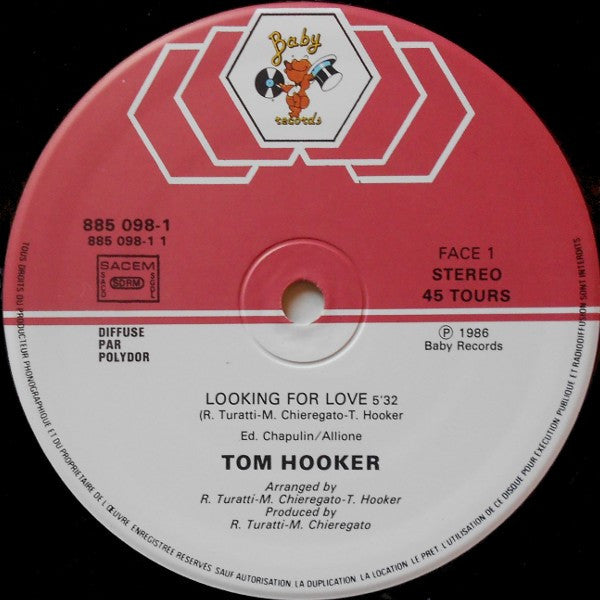 Tom Hooker – Looking For Love 12" vinyl record, image 3 of 4