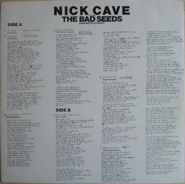 Nick Cave & The Bad Seeds – From Her To Eternity LP vinyl record, image 5 of 6