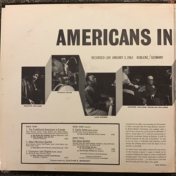 Various – Americans In Europe, Vol.2 LP vinyl record, image 2 of 6