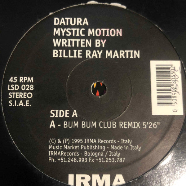 Datura – Mystic Motion (The Remixes) 12" vinyl record, image 1 of 2