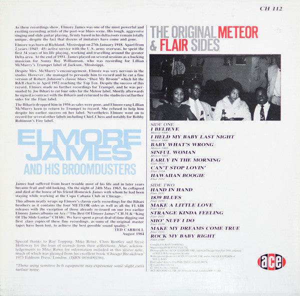 Elmore James & His Broomdusters – The Original Meteor & Flair Sides LP vinyl record, image 2 of 4