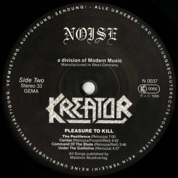 Kreator – Pleasure To Kill LP vinyl record, image 4 of 9