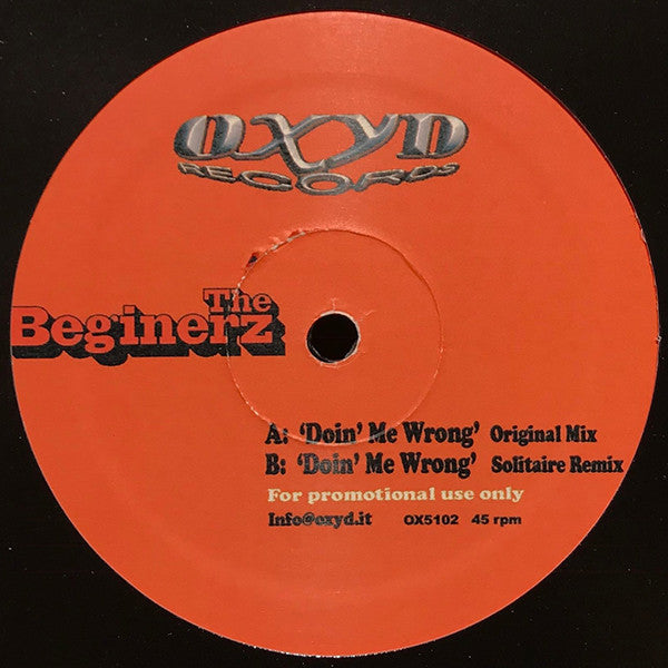 The Beginerz – Doin' Me Wrong 12" vinyl record, image 1 of 2