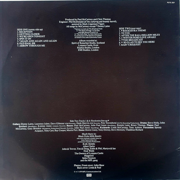 Wings – Back To The Egg LP vinyl record, image 6 of 6